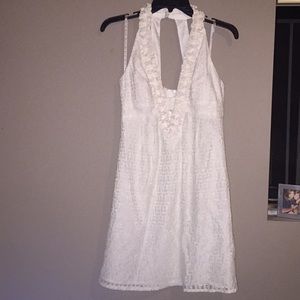 White halter summer dress.